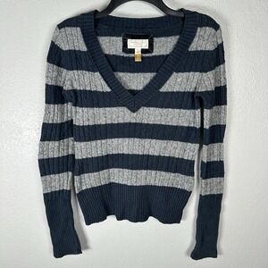 Vintage Y2K American Eagle Striped Sweater Womens Medium Bella Swan Long Sleeves